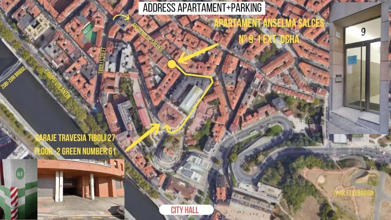 Apartamento Anselma 9 Con Parking Gratuito Bilbao Apartment